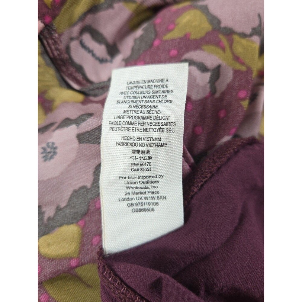 Free People Dress Morning Light Mini Purple Floral Keyhole sz10 Whimsy Fairy EUC - Picture 11 of 16